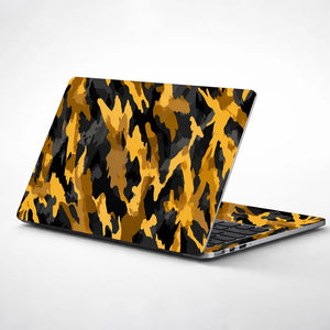 Camouflage Gold Tiger Stripe Laptop Skin - View 1
