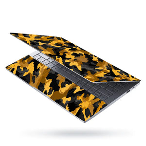 Camouflage Gold Tiger Stripe Laptop Skin - View 3