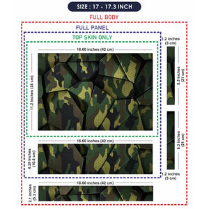 Camouflage Green Cracked Geometric Laptop Skin - View 9