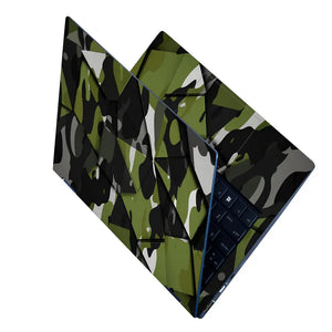 Camouflage Green Low-Poly Geometric Laptop Skin - View 2
