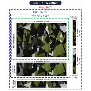 Camouflage Green Low-Poly Geometric Laptop Skin - View 9