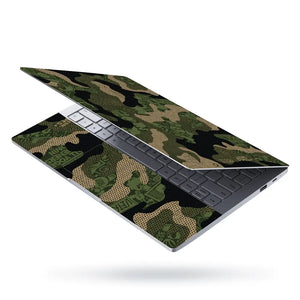 Camouflage Green Reptile Laptop Skin - View 3
