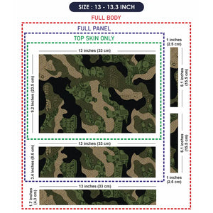 Camouflage Green Reptile Laptop Skin - View 6