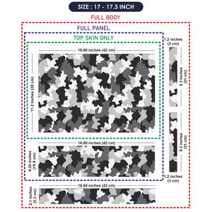 Camouflage Grey Urban Laptop Skin - View 9