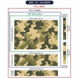 Camouflage Khaki Tan Laptop Skin - View 8