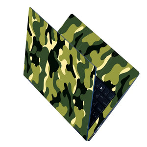 Camouflage Lime Cream Woodland Laptop Skin - View 2