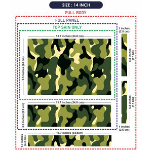 Camouflage Lime Cream Woodland Laptop Skin - View 7