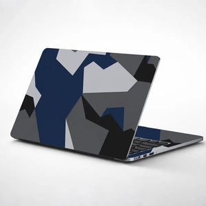 Camouflage Navy Geometric Laptop Skin - View 1