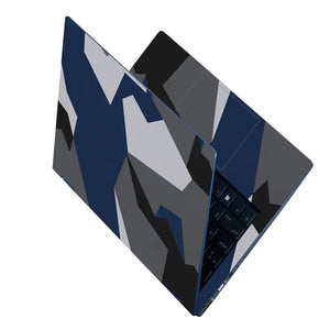 Camouflage Navy Geometric Laptop Skin - View 2