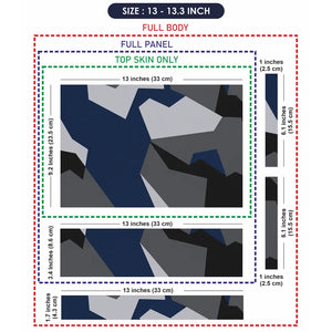 Camouflage Navy Geometric Laptop Skin - View 6
