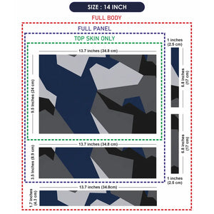 Camouflage Navy Geometric Laptop Skin - View 7