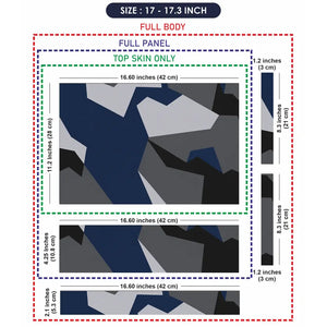 Camouflage Navy Geometric Laptop Skin - View 9