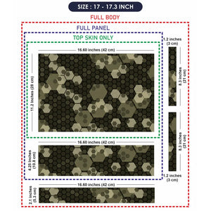 Camouflage Olive Hexagon Laptop Skin - View 9