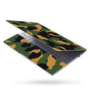 Camouflage Olive Orange Woodland Laptop Skin - View 3