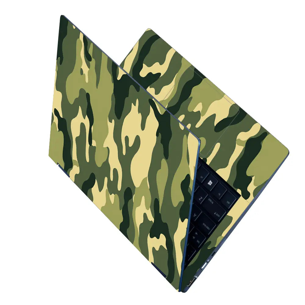 Camouflage Olive Sage Laptop Skin - View 2
