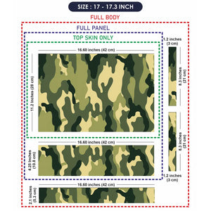 Camouflage Olive Sage Laptop Skin - View 9