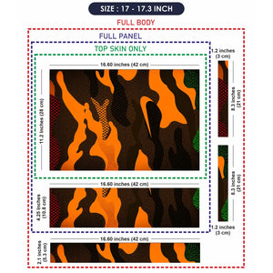 Camouflage Orange Hex Laptop Skin - View 9