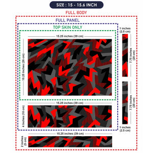 Camouflage Red Shard Geometric Laptop Skin - View 8