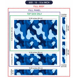 Camouflage Royal Blue Laptop Skin - View 8