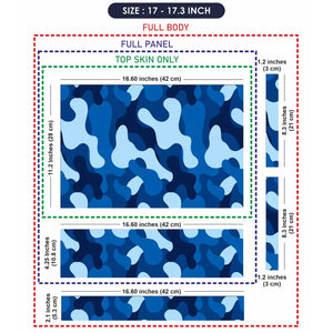 Camouflage Royal Blue Laptop Skin - View 9