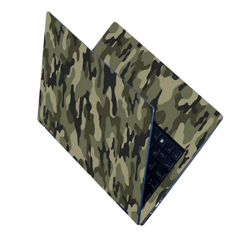 Camouflage Sage Green Woodland Laptop Skin - View 2