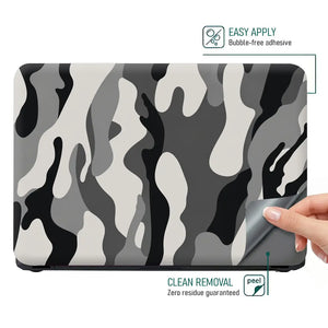 Camouflage Silver Urban Laptop Skin - View 4