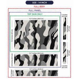 Camouflage Silver Urban Laptop Skin - View 7