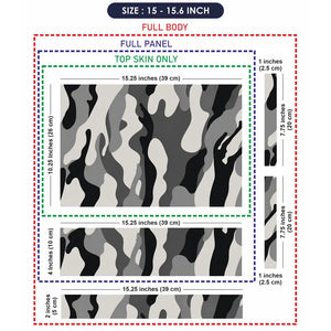 Camouflage Silver Urban Laptop Skin - View 8