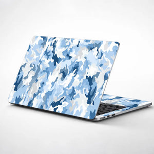 Camouflage Sky Blue Snow Laptop Skin - View 1
