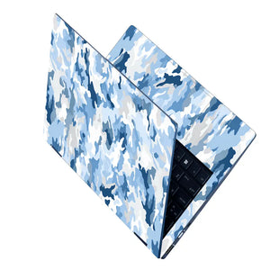 Camouflage Sky Blue Snow Laptop Skin - View 2