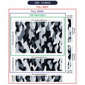 Camouflage Snow Urban Laptop Skin - View 7