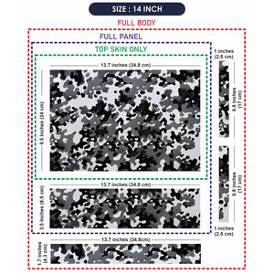 Camouflage Snowstorm Urban Laptop Skin - View 7