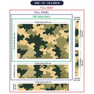Camouflage Tan Green Field Laptop Skin - View 8