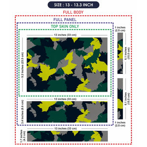 Camouflage Teal Lime Abstract Laptop Skin - View 6
