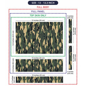 Camouflage Vertical Woodland Laptop Skin - View 6
