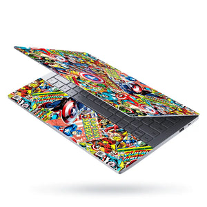 Captain America Marvel Mix Laptop Skin - View 3