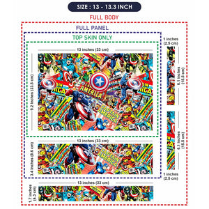 Captain America Marvel Mix Laptop Skin - View 6
