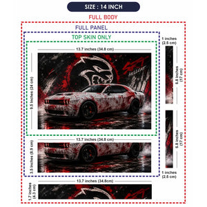 Cars Dodge Challenger Hellcat Blood Laptop Skin - View 7