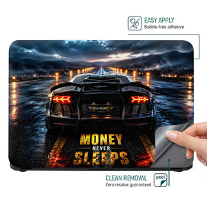 Cars Lamborghini Mansory Money Never Sleeps Laptop Skin - View 4