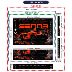 Cars McLaren Senna Orange Rear Lightning Laptop Skin - View 7