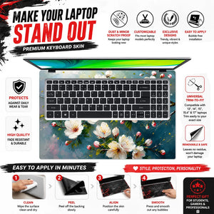 Cherry Blossom Oil Painting Laptop Skin - View 5