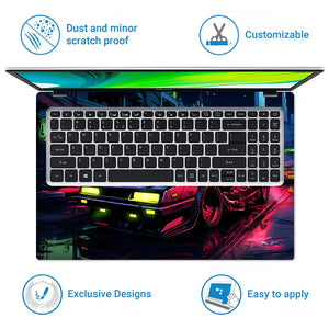 City Car Drift Ride Laptop Skin - View 5