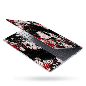 Crazy Joker Red Black Laptop Skin - View 3