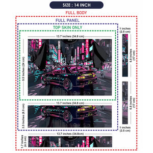 Cyberpunk City Drive Laptop Skin - View 7
