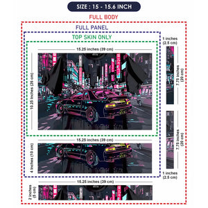 Cyberpunk City Drive Laptop Skin - View 8
