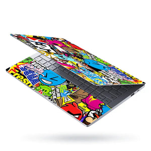 DC Sticker Bomb Laptop Skin - View 3