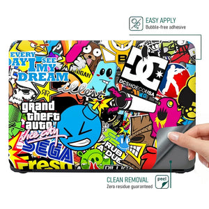 DC Sticker Bomb Laptop Skin - View 4