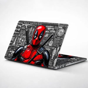 Deadpool Comic Style Laptop Skin - View 1