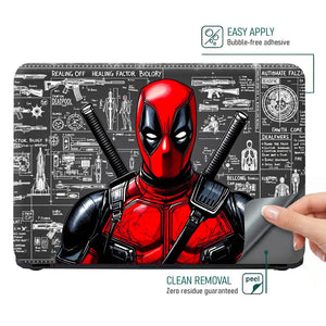 Deadpool Comic Style Laptop Skin - View 4