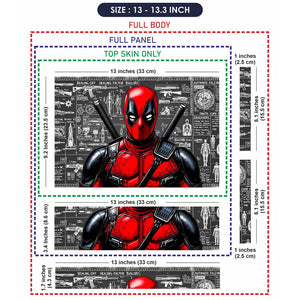 Deadpool Comic Style Laptop Skin - View 6